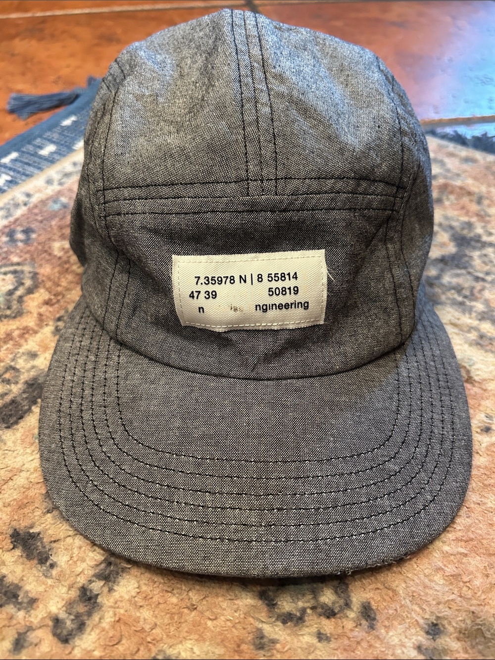 On-Cloud Gray Cotton Blend 5-Panel Cap